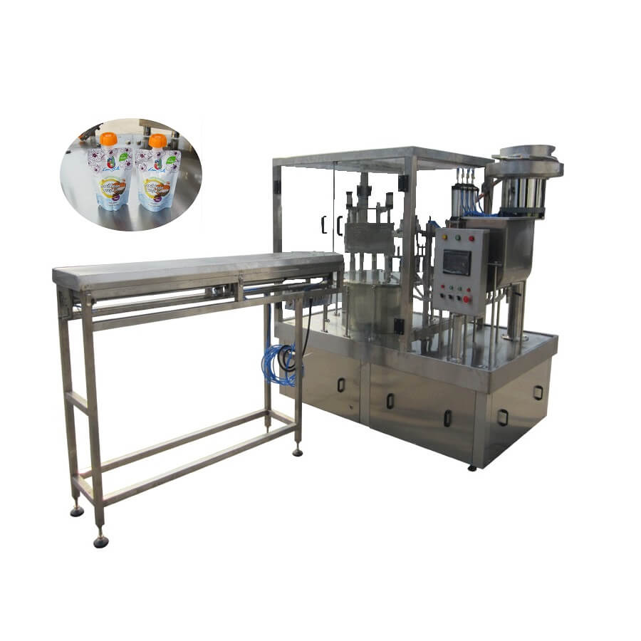 ZLD-4A Automatic stand up pouch filling capping machine for special caps